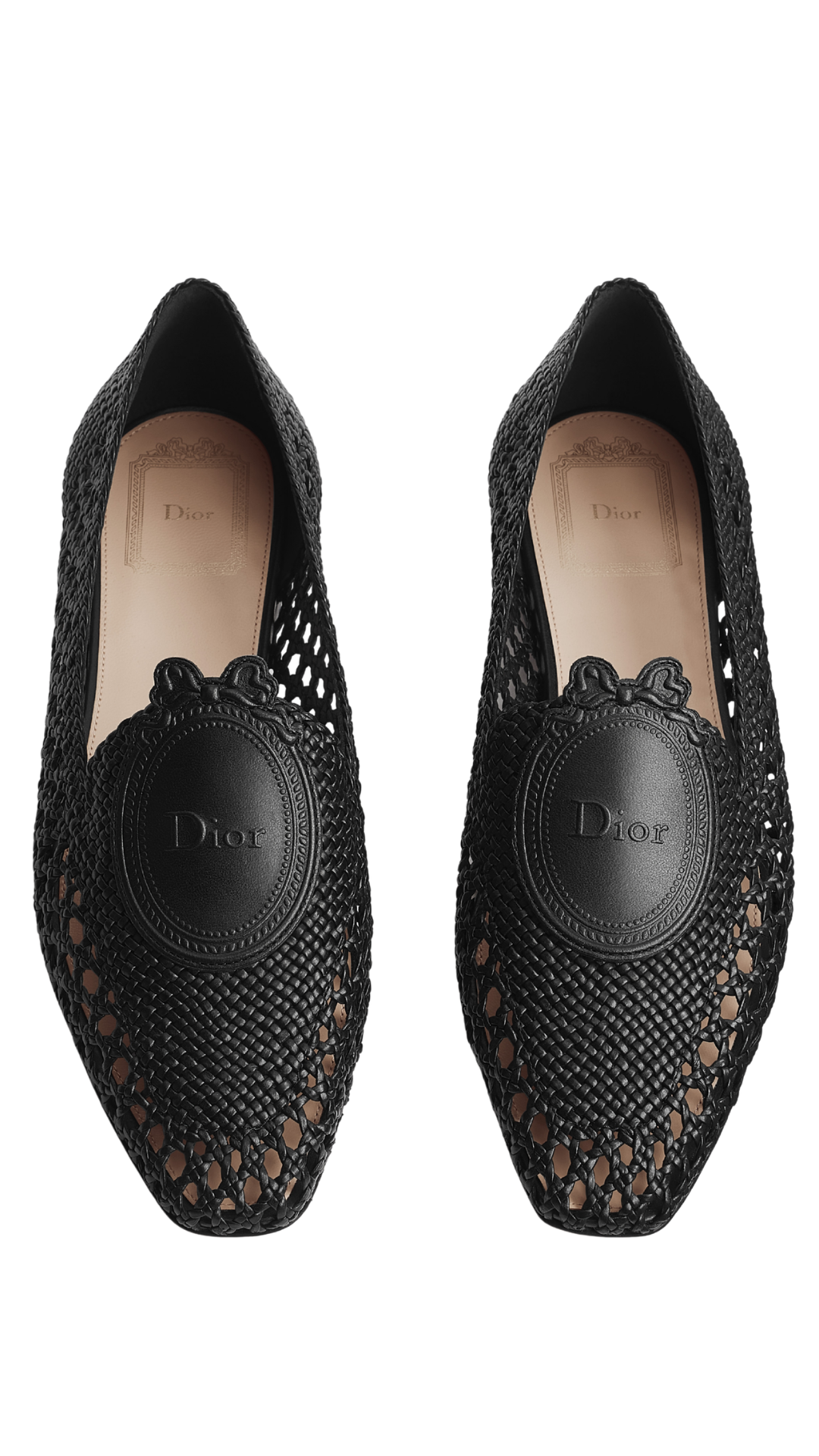Dior Médaillon Loafer Black Woven Lambskin