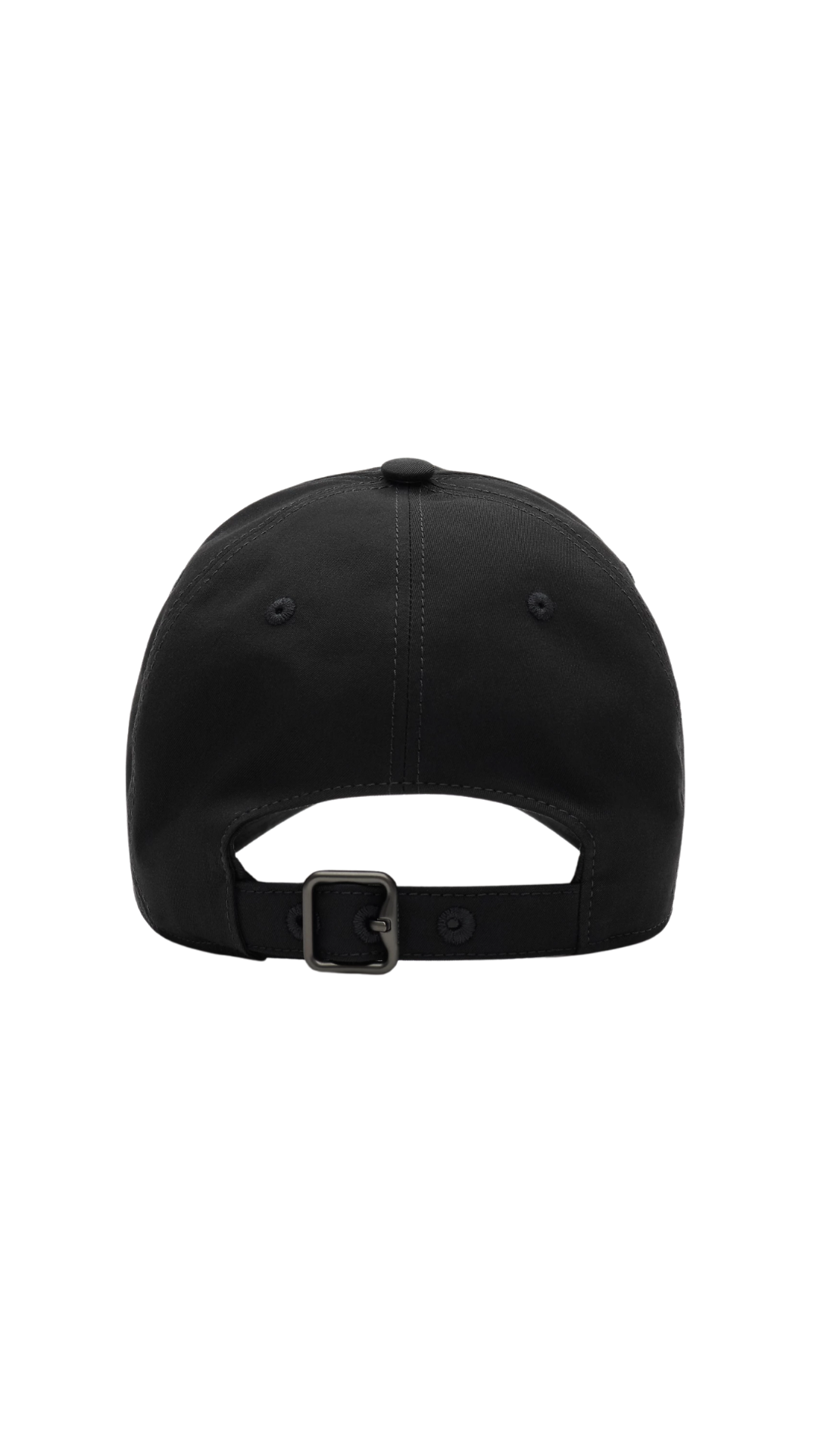 Logo Gabardine Baseball Cap in Black