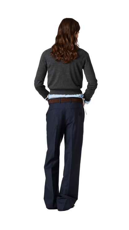 Wool Cardigan in Anthracite Gray