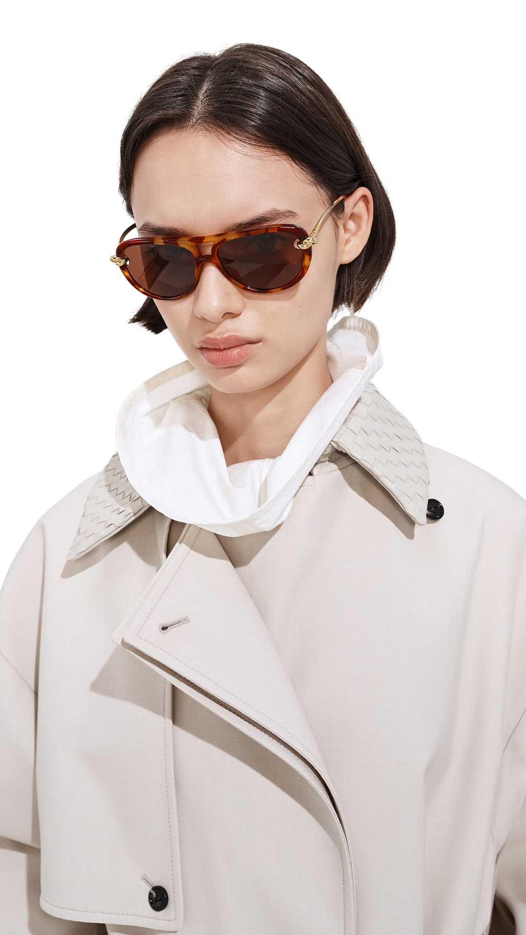 Knot Aviator Sunglasses in Havana/Brown