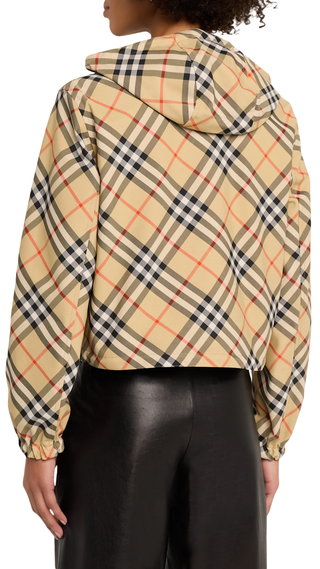Crop Zip Jacket in Sand beige