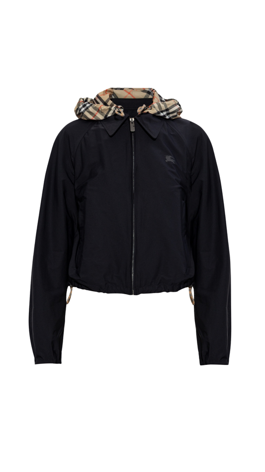 Black Jacket With Detachable Hood 'Newcott'