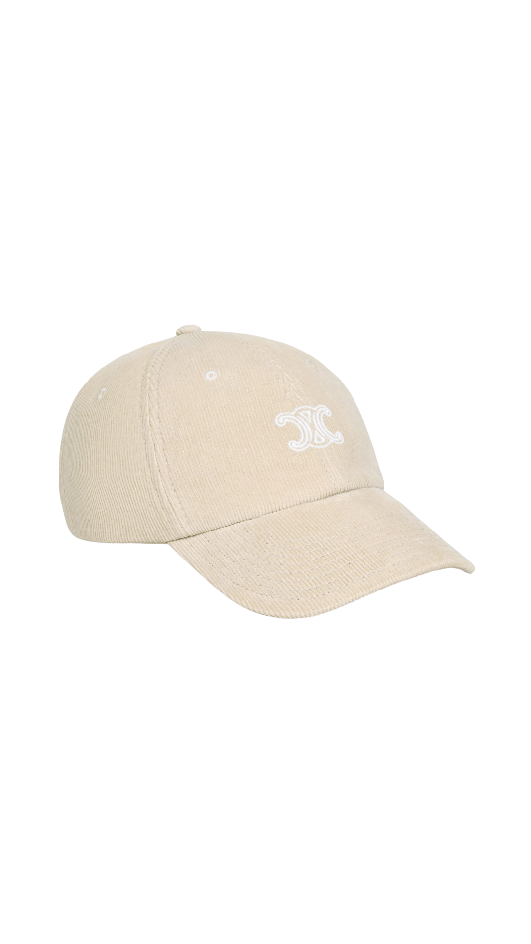 Triomphe Richelieu Cap in Sand Corduroy