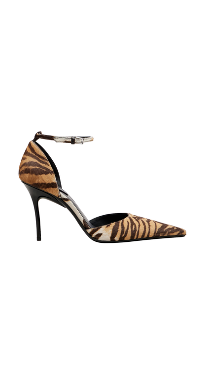 90 Tiger-Print Calf Hair Pumps