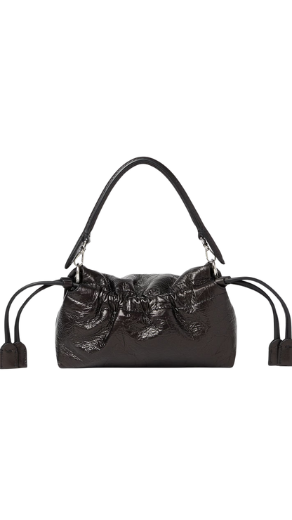 Baguette® Soft Small in Black Crackled Leather Mini-Bag