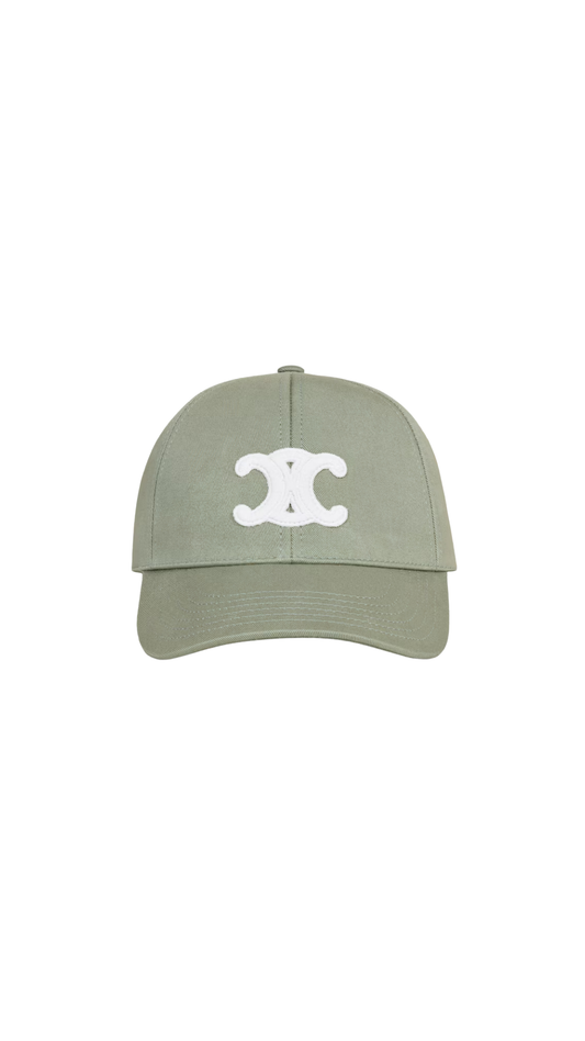 Triomphe Baseball Cap in Sauge Cotton Gabardine