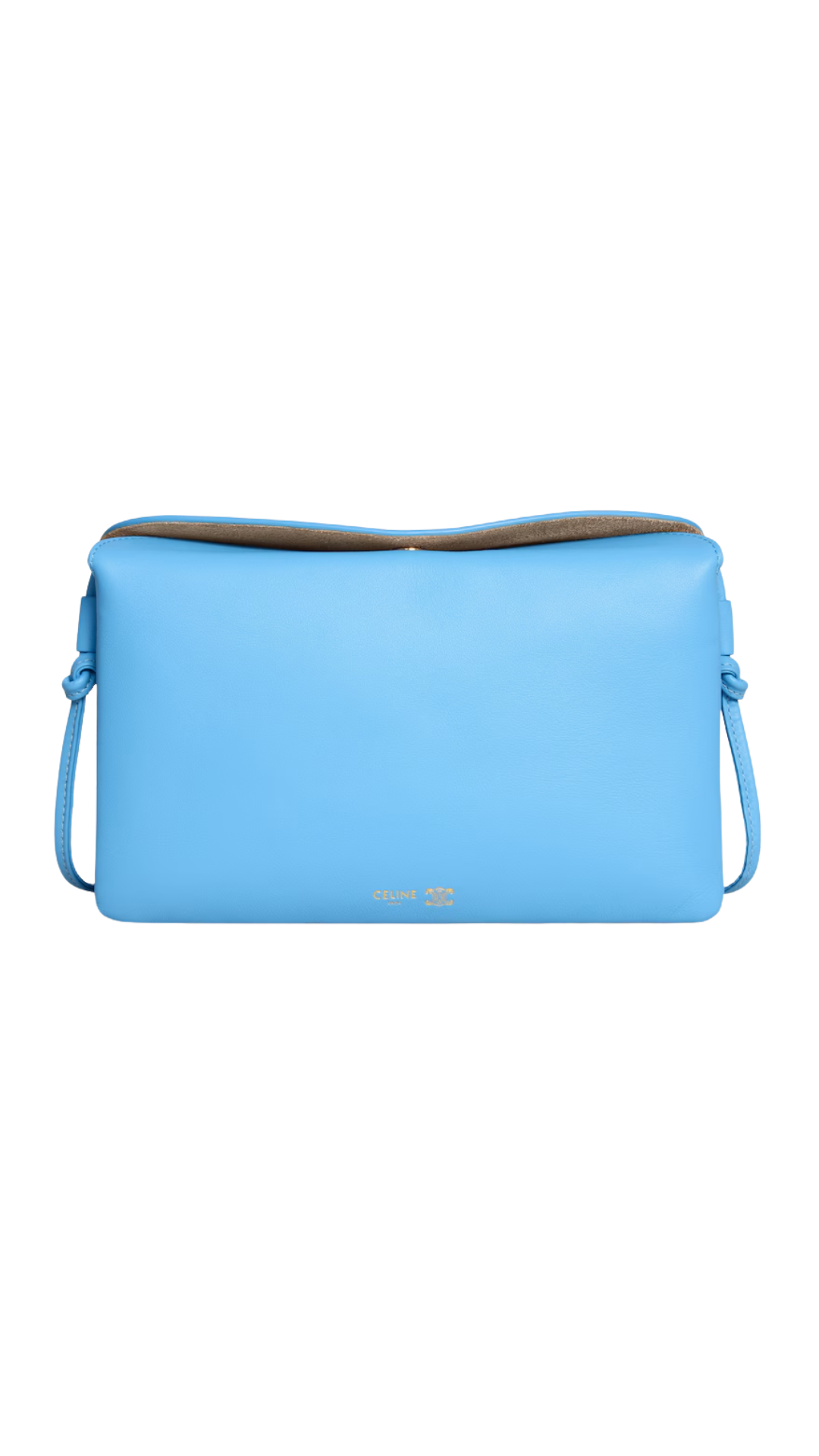 Trio Flap in Smooth Lambskin in Sky Blue