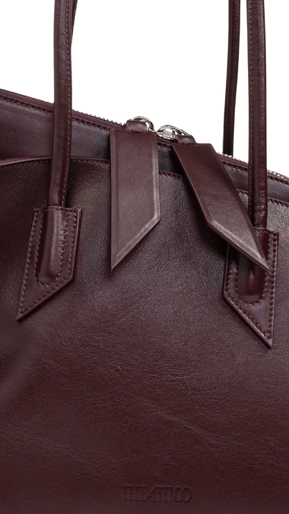 La Passeggiata Medium Burgundy Top Handle