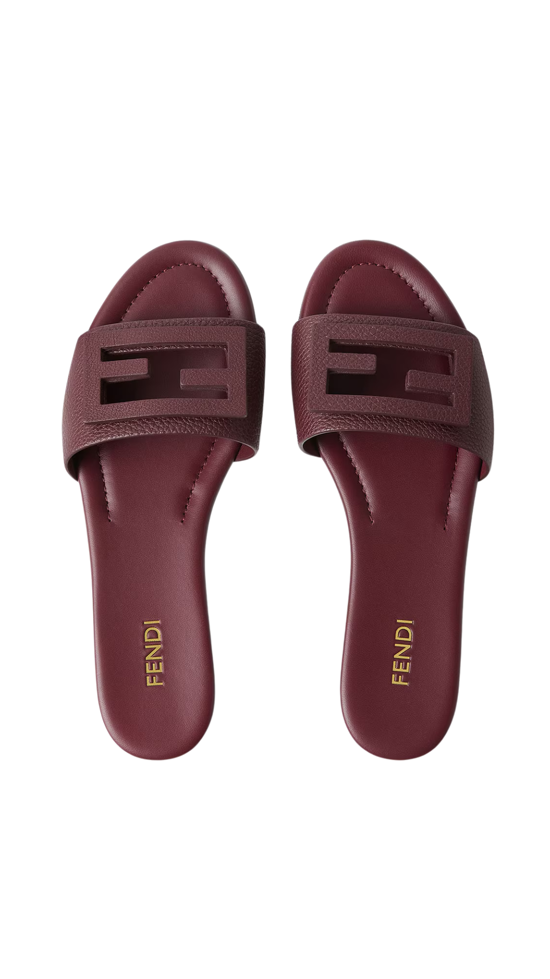 Baguette in Burgundy Leather Slides