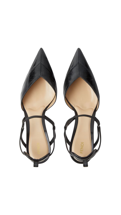 Very Colibrì Slingbacks with Narrow Straps in Black