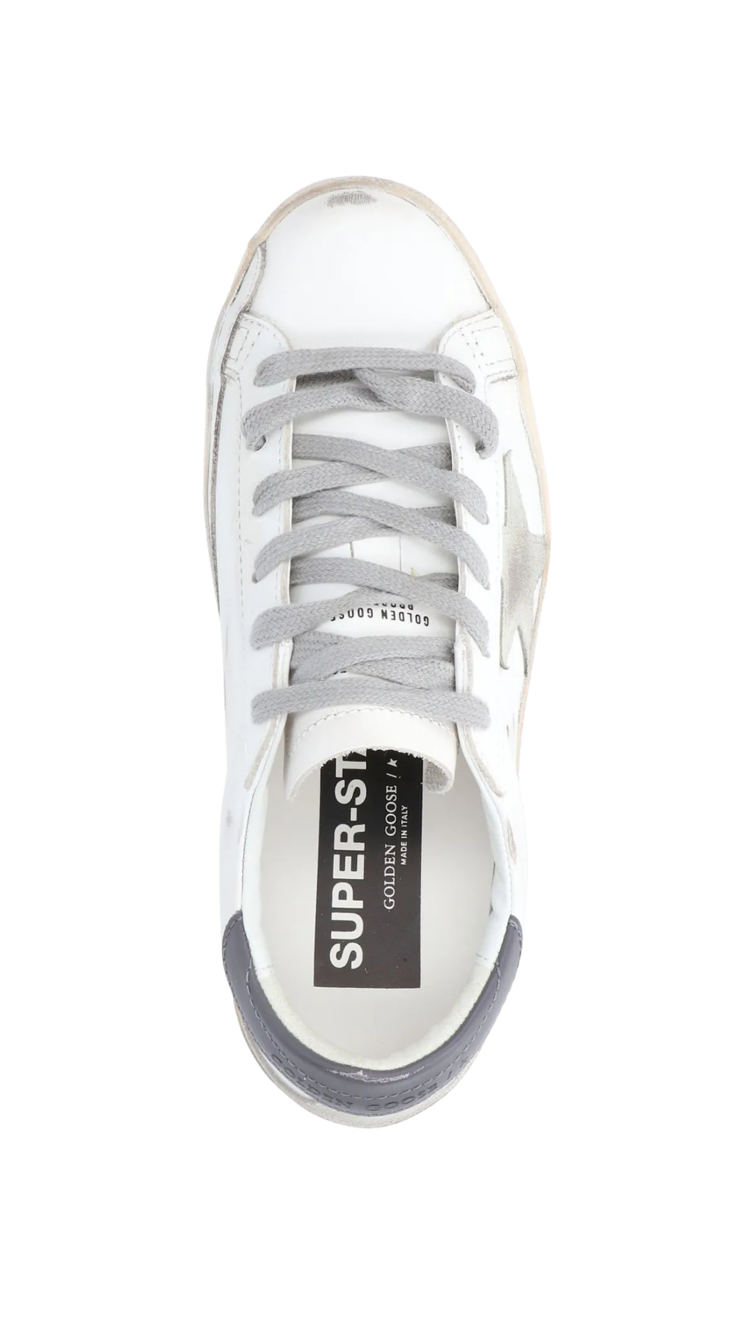 Super Star Lace-Up Sneakers in White Upper