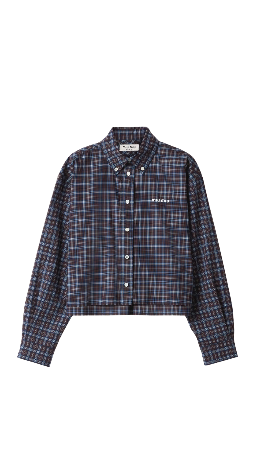 Plaid Shirt in Blue/Cocoa Brown