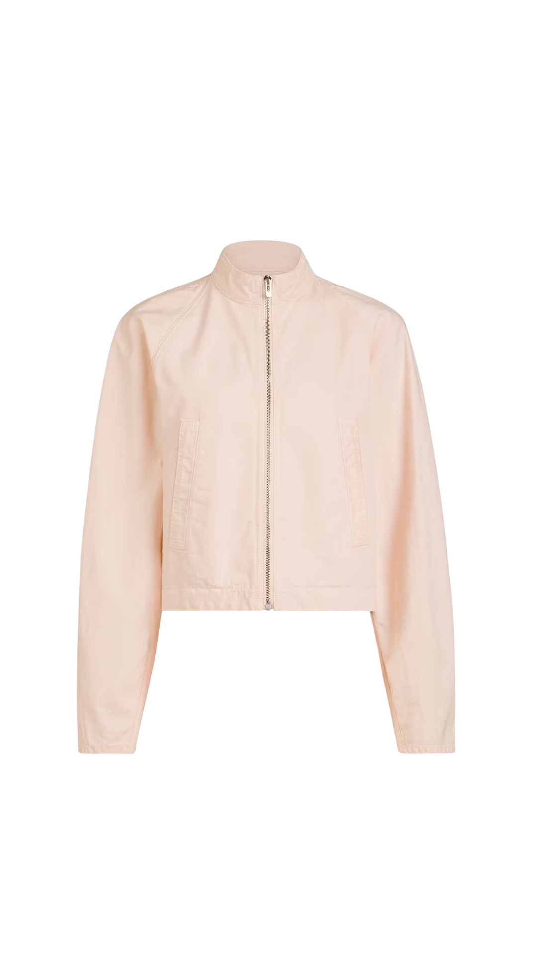 Round Denim Jachet in Pink