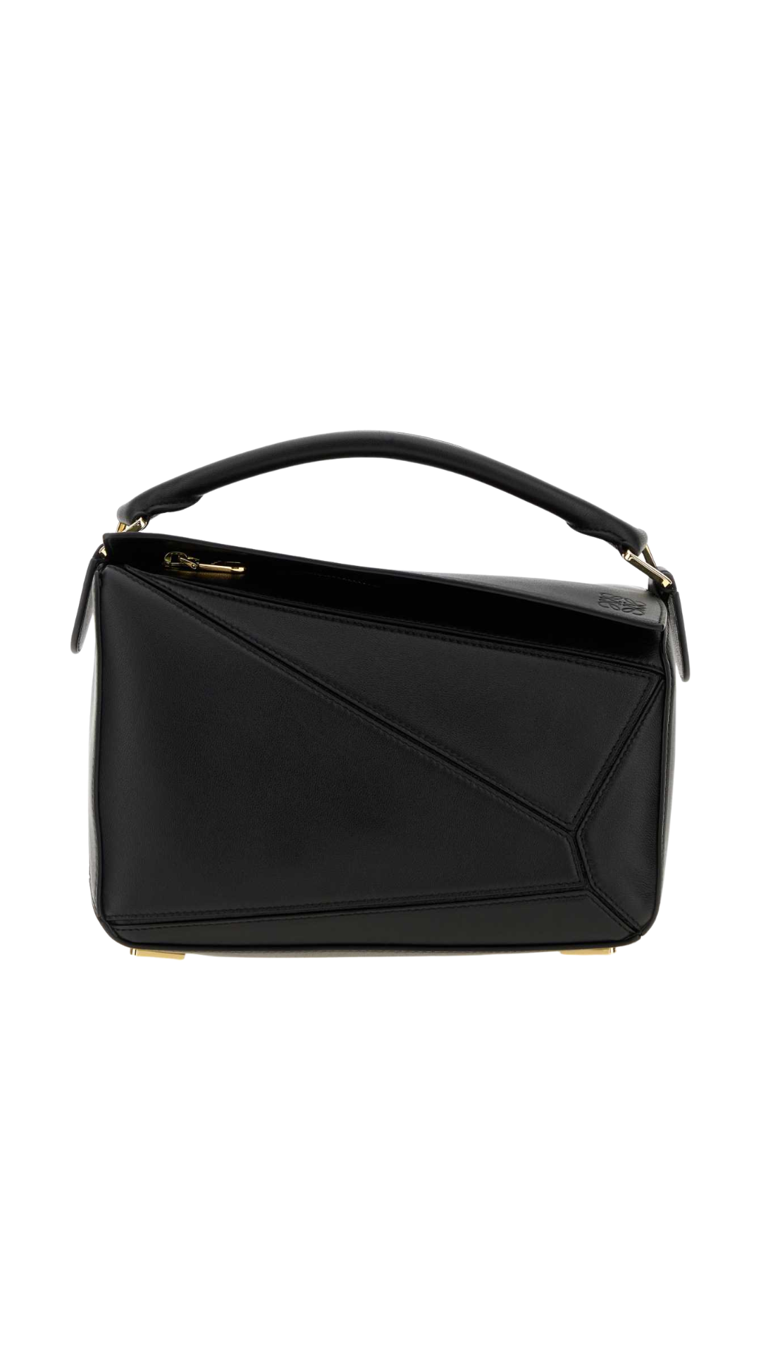 Small Featherlight Puzzle Bag in Black Nappa Lambskin