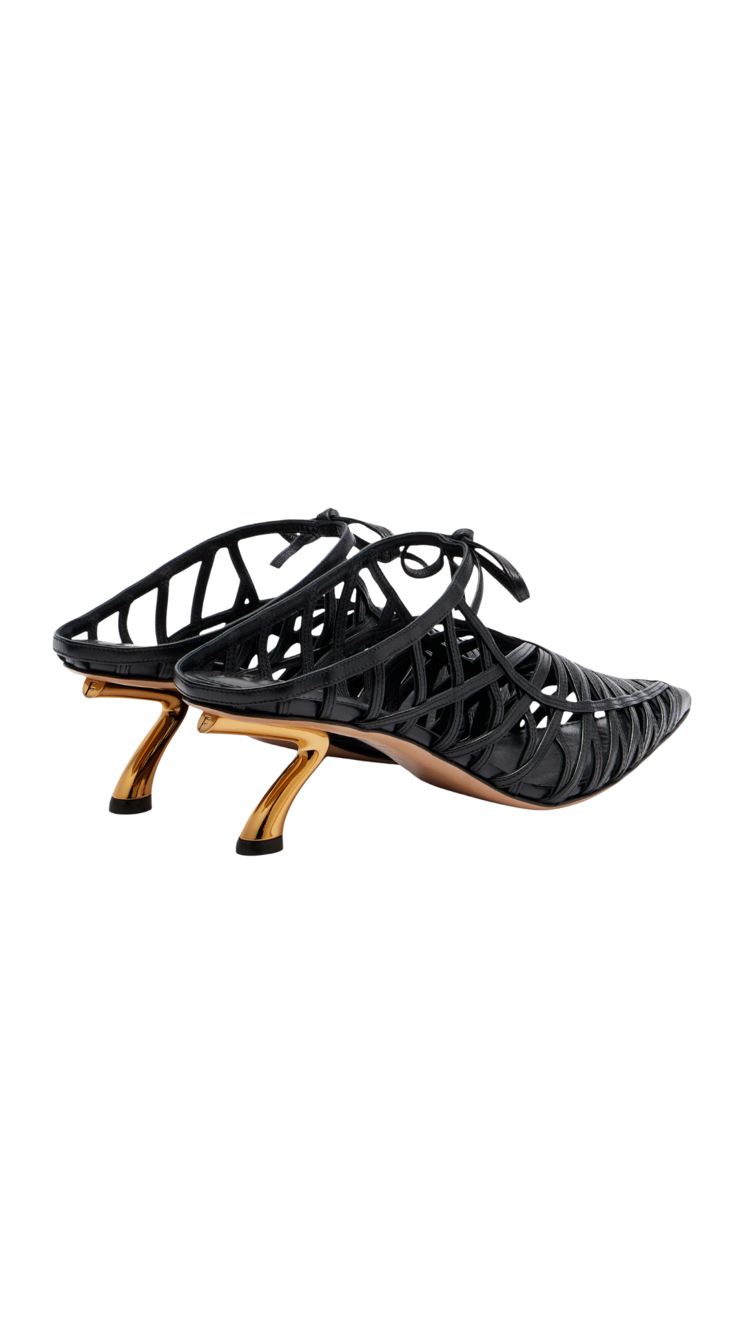 Cirry Leather Mules in Black