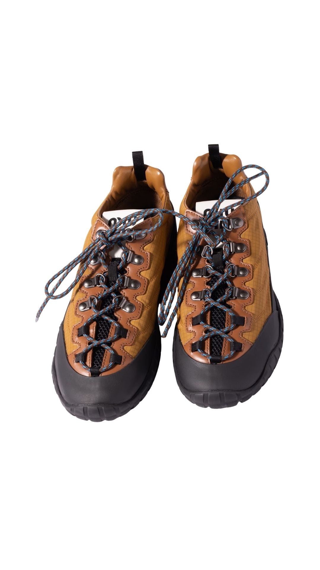 Tyre Technical Fabric and Leather Sneakers in Mustard