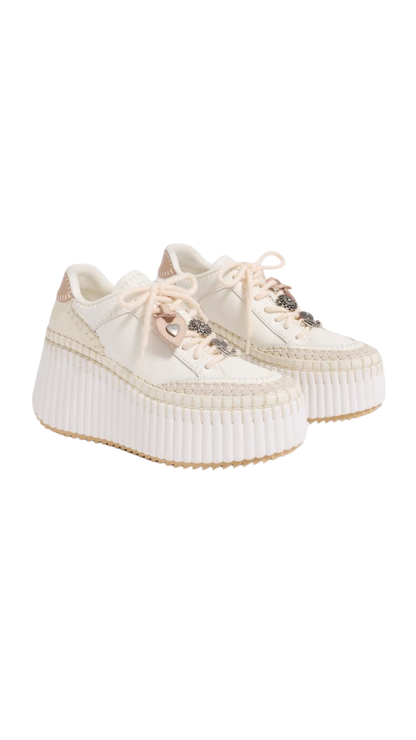 Nama Wedge Sneaker in Lovely White