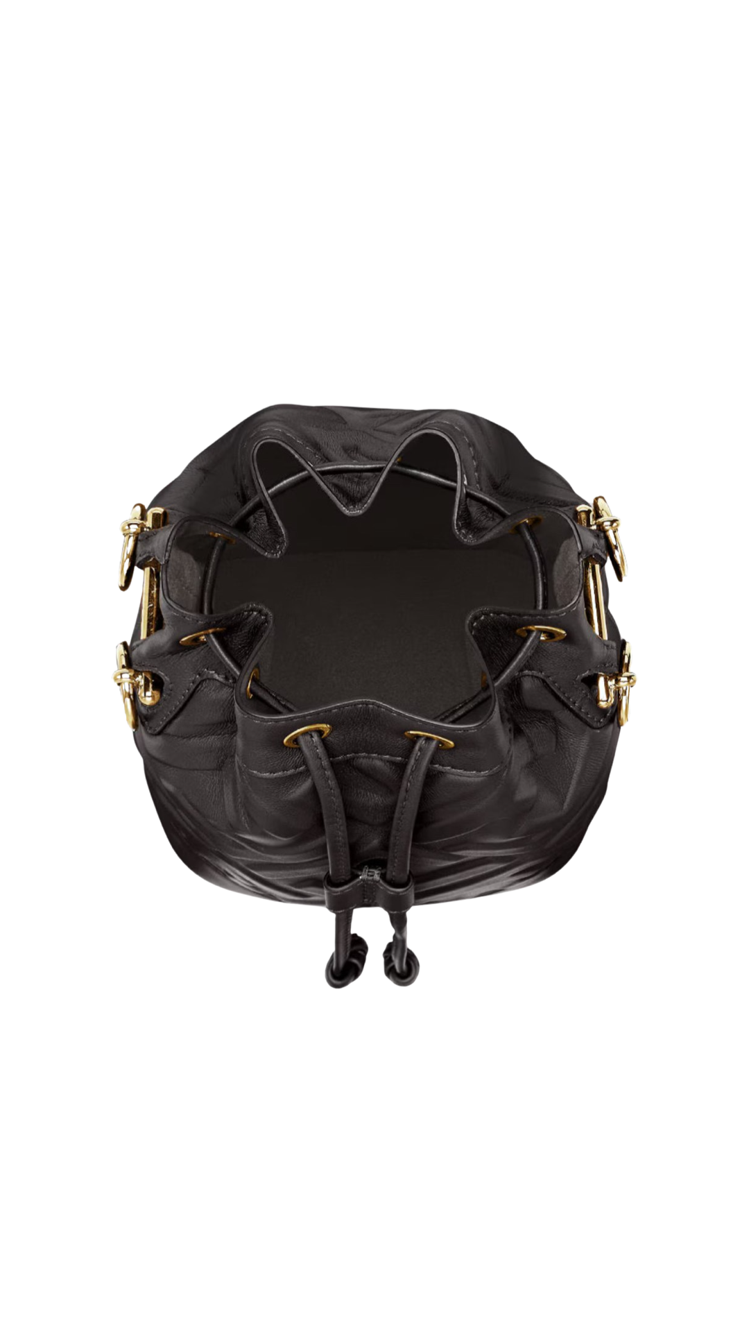 Mon Tresor Bolso Mini de Piel Negra con Motivo FF NEGRO