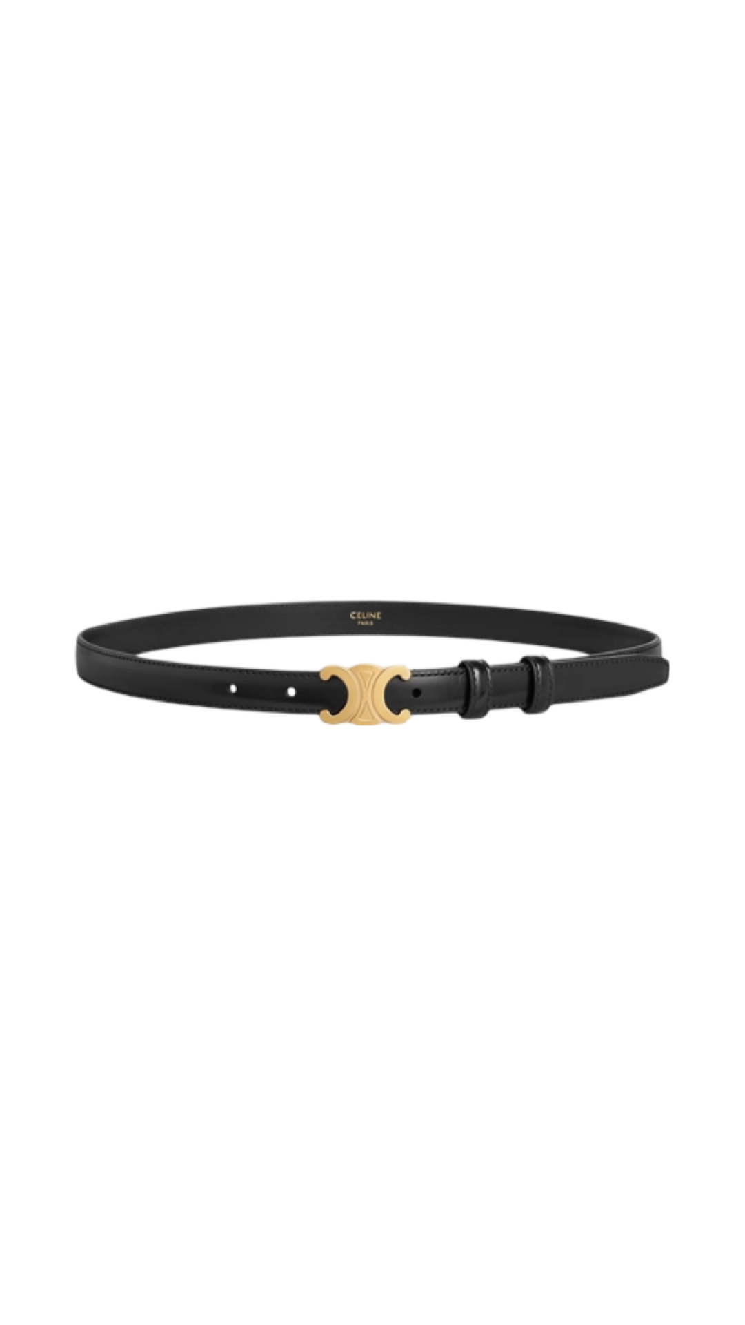 Small 18MM Triomphe Belt in Black