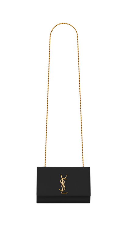 Small Kate in Grain De Poudre Leather in Black