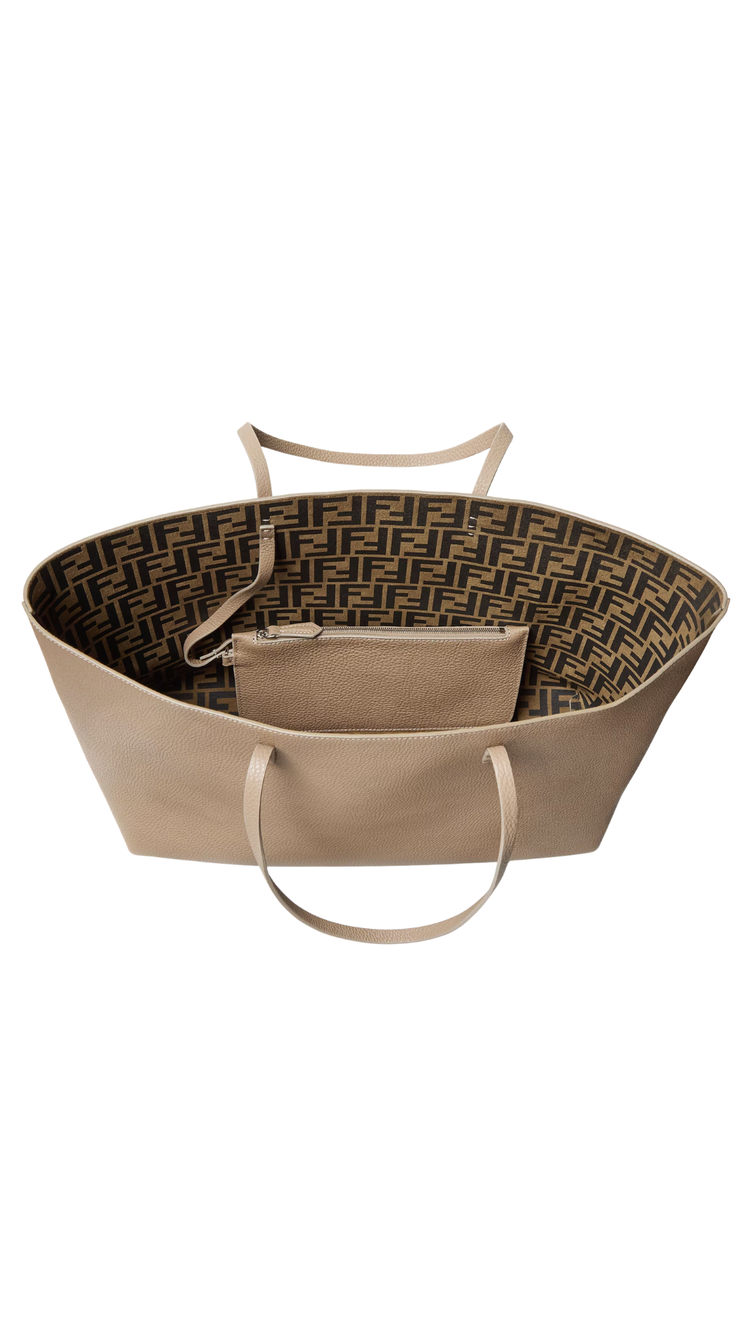Medium Roll in Dove Grey Cuoio Romano Leather Shopper