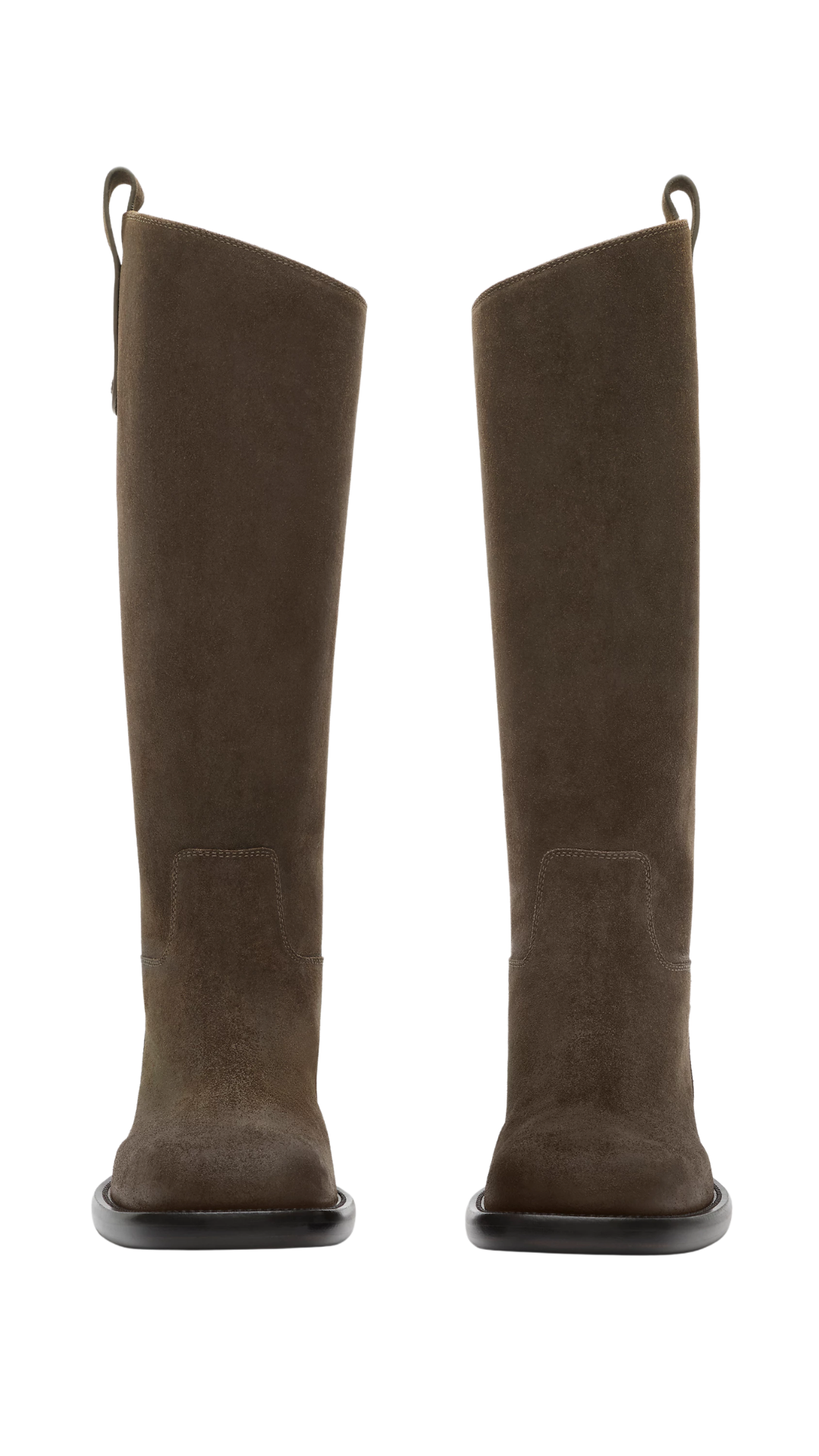 Suede Cavalier Boots in Loch green