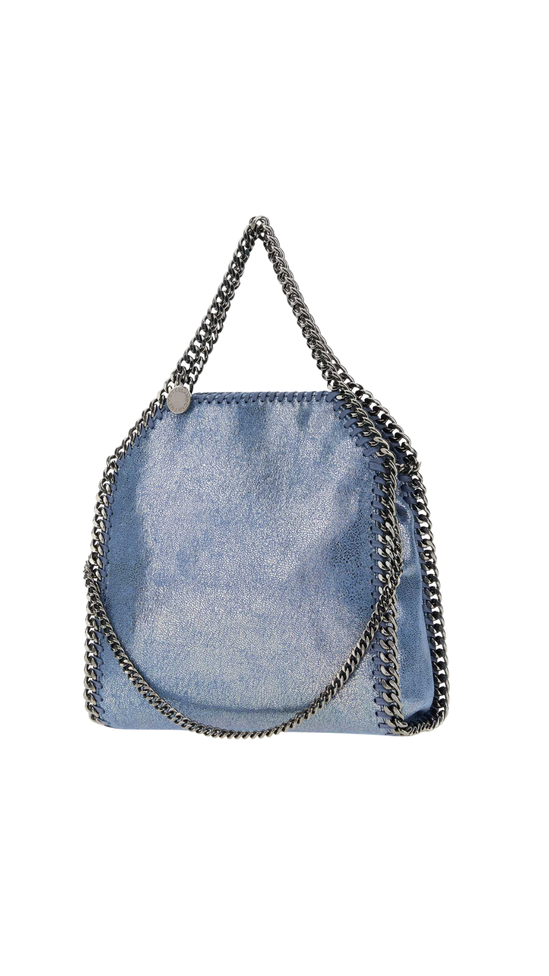 Falabella Mini Metallic Tote Bag in Blue