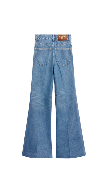 Flare Jeans 003 in Honey Blue Wash Cotton Twill