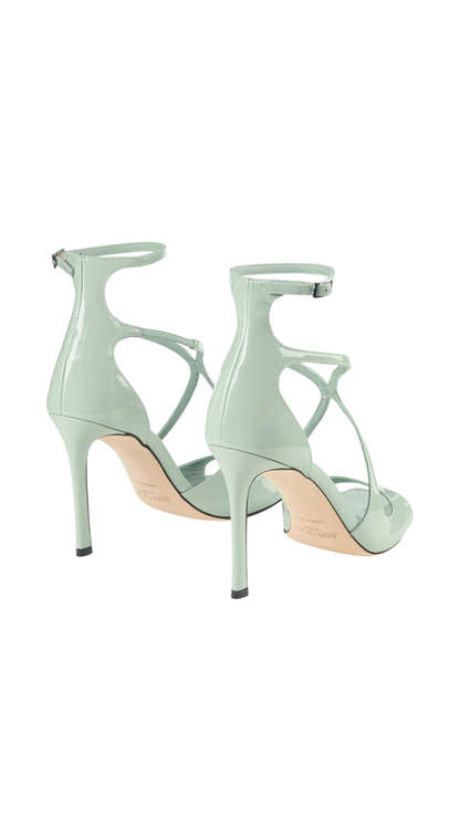 Azia 95 in Green Patent Leather Sandals