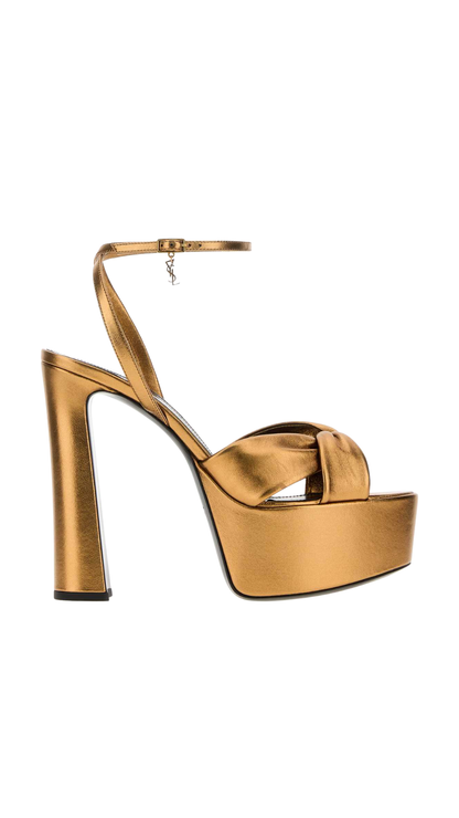 Franciane Platform Sandals in Gold