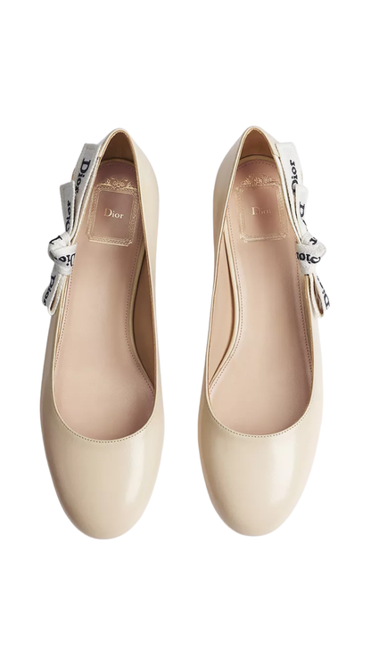 J'Adior Ballet Flat in Trench Lambskin