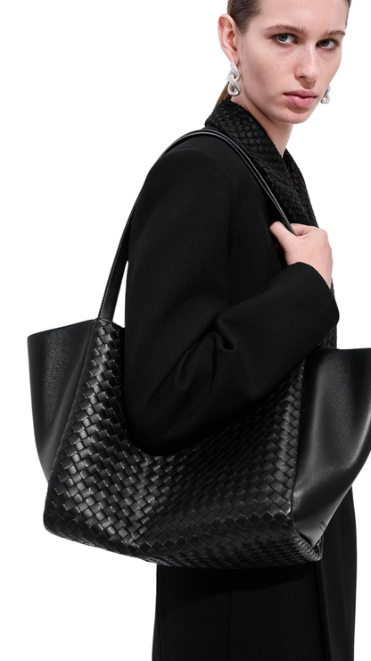 Corso in Black-Brass Vibrato Tote Bag
