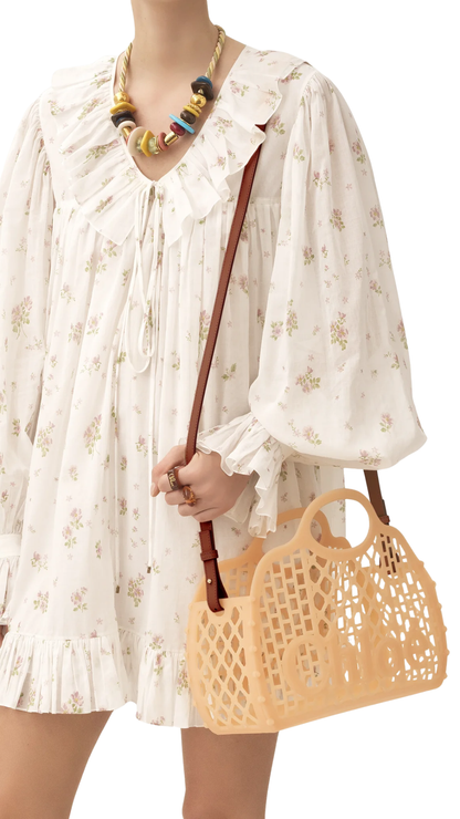 Chloé Cage Tote Bag in Jelly Blushy Beige