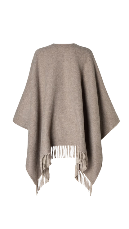 Poncho Dove gray FF Zucca Wool and Cashmere Poncho