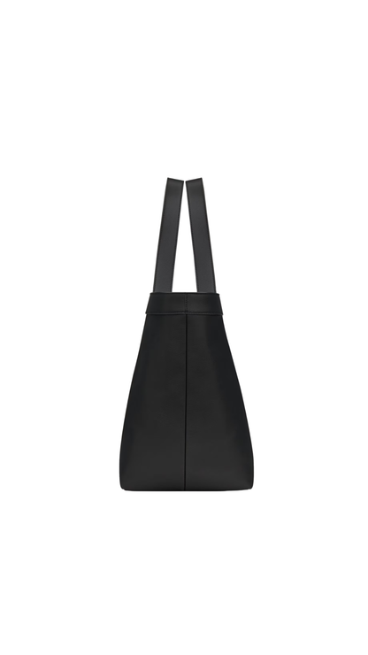 Y Small Tote in Black Leather