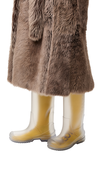 Storm Boot in Transparent Rubber