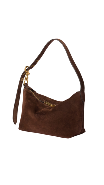 Spirit Suede Bag in Dark Brown