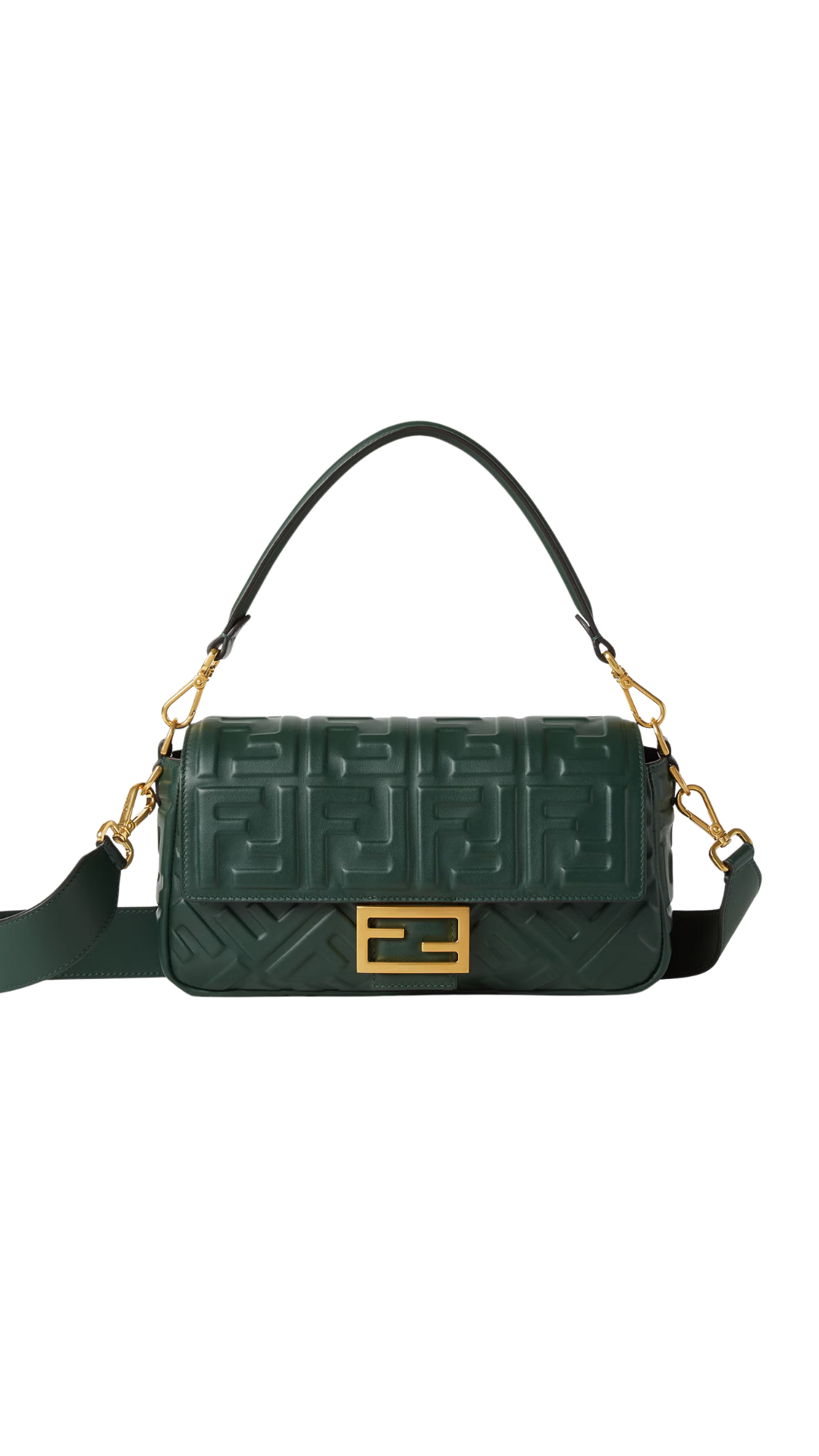 Baguette in Dark Green Leather Bag
