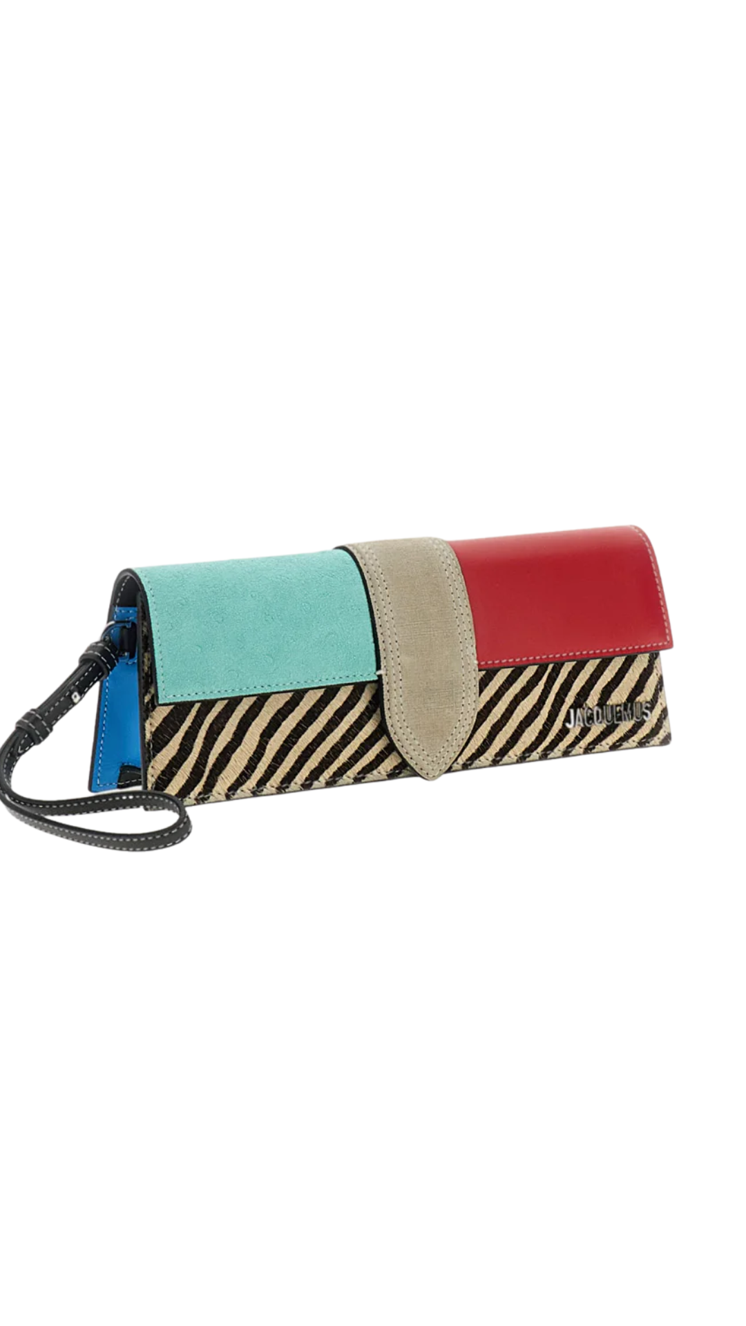 Baby Clutch Bag Crafted in Leather with Multi-Texture