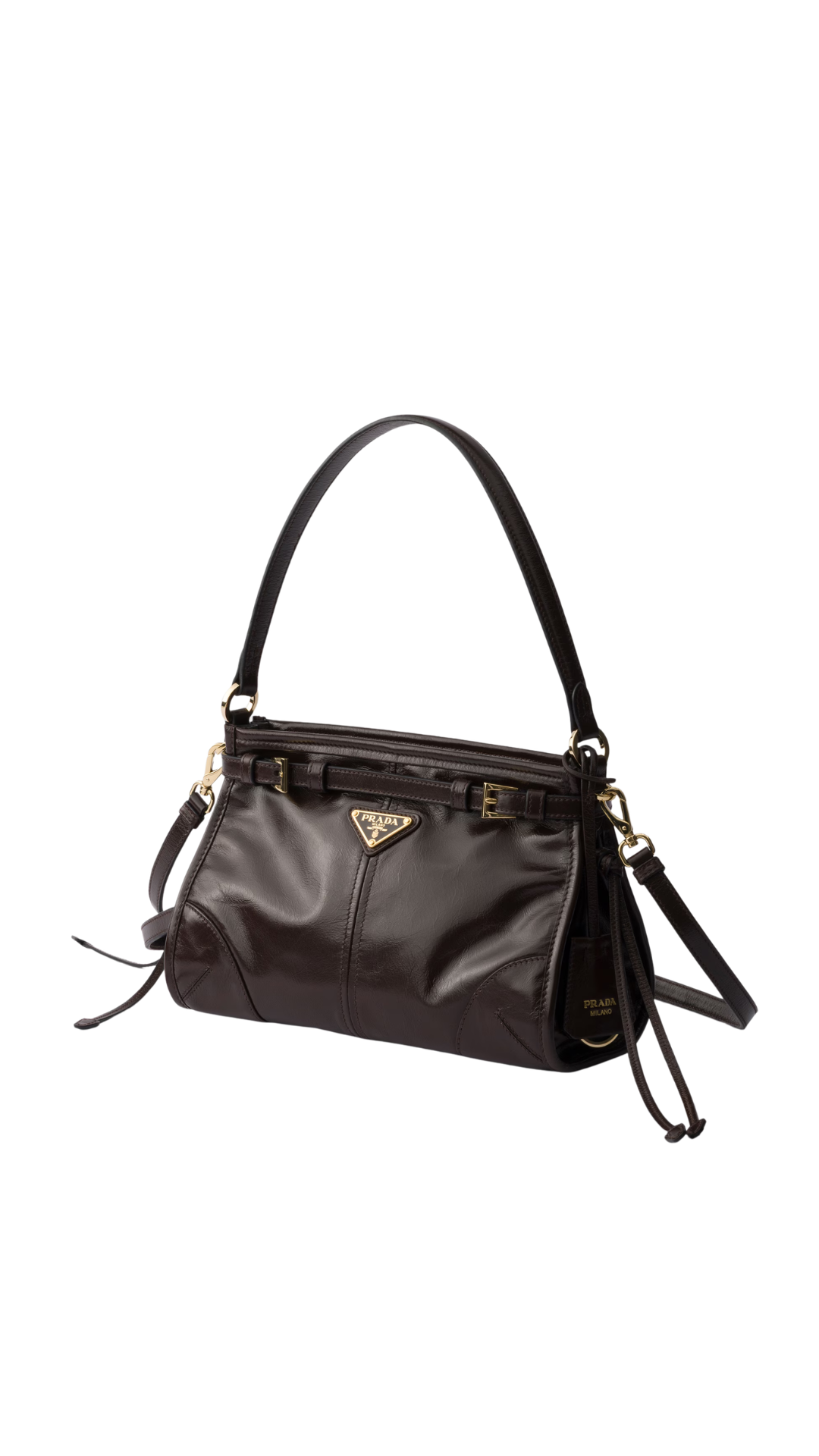 Bonnie Small Leather Handbag in Dark Brown