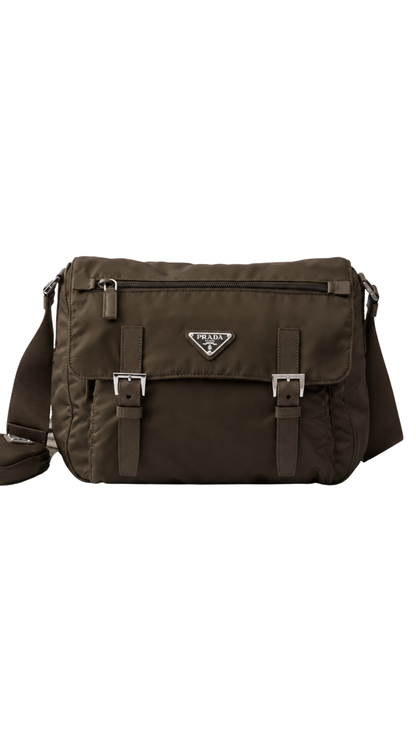Re-Nylon Shoulder Bag in Forest