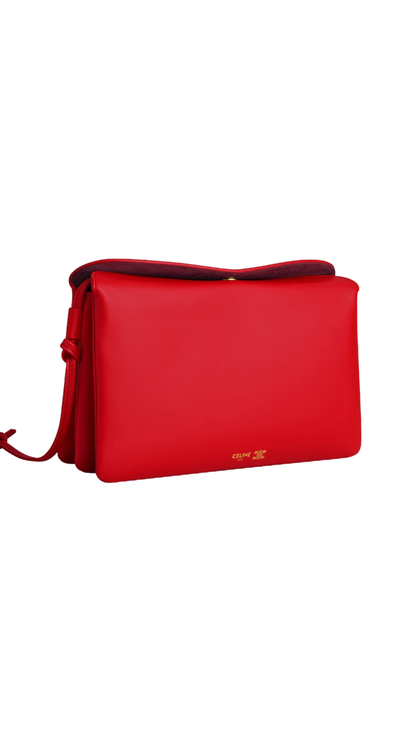 Trio Flap in Smooth Lambskin in Ultra Red