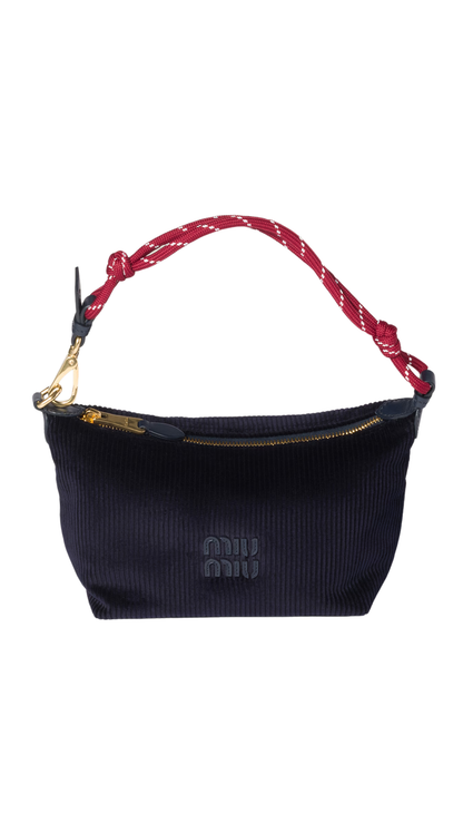 Corduroy Pouch Navy Blue/Amaranth