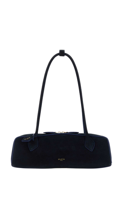 Le Teckel Medium Bag in Blue Nubuck