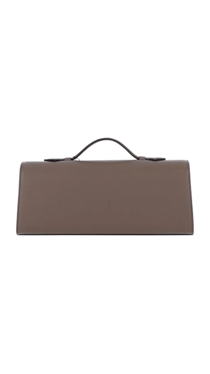 Savette Top Handle Clutch Bag in Dark Trim