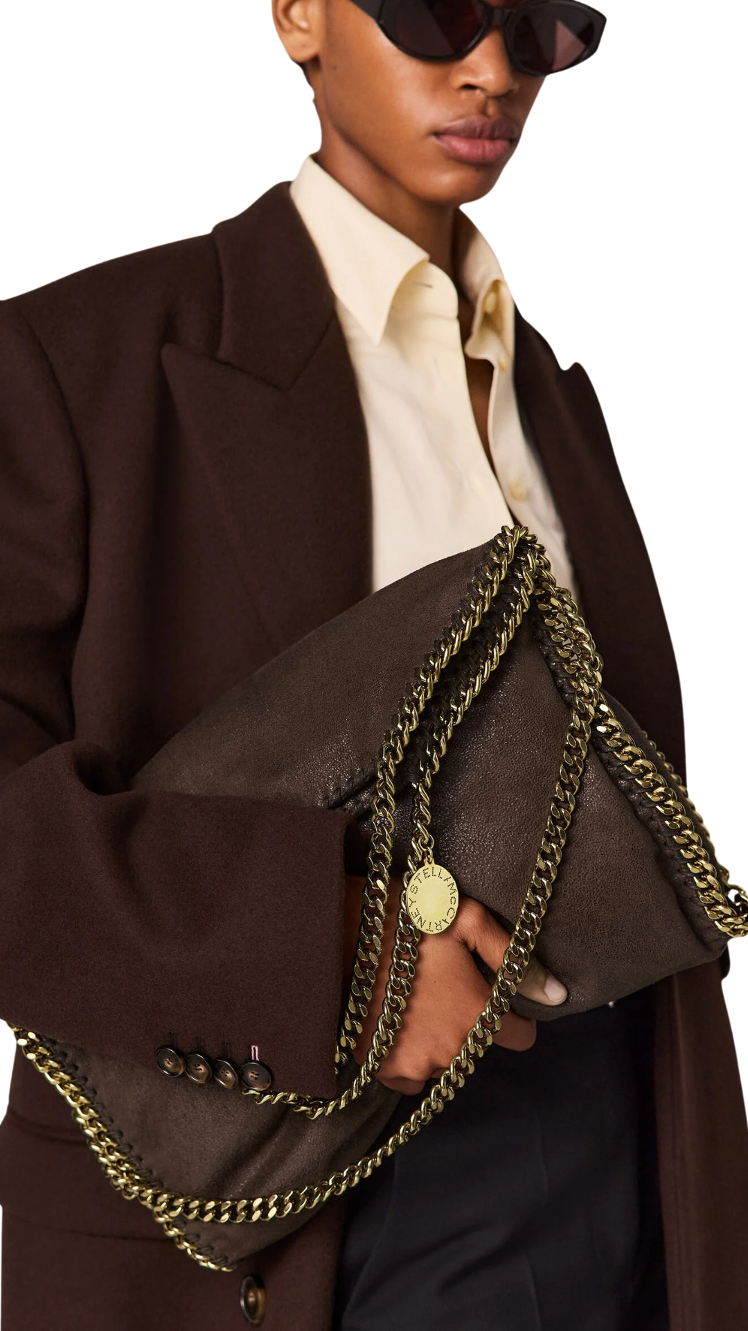Falabella Fold-Over Tote Bag in Mahogony