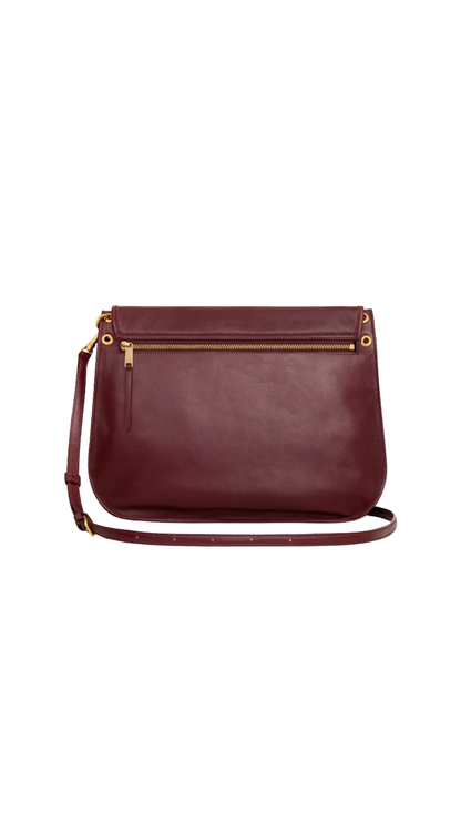 Besace Soft Triomphe de Cordero Suave y Brillante Negro