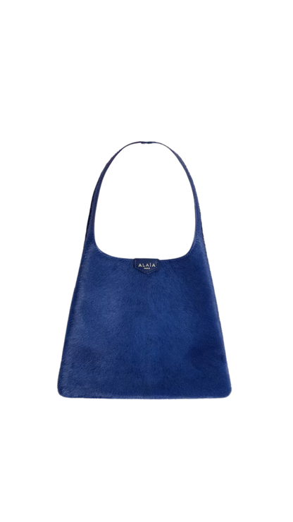 Mini Hobo Bag in Blue Haircalf