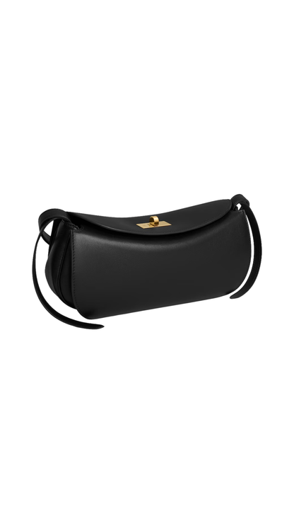 Little Hot Dog in Black Supple Natural Calfskin