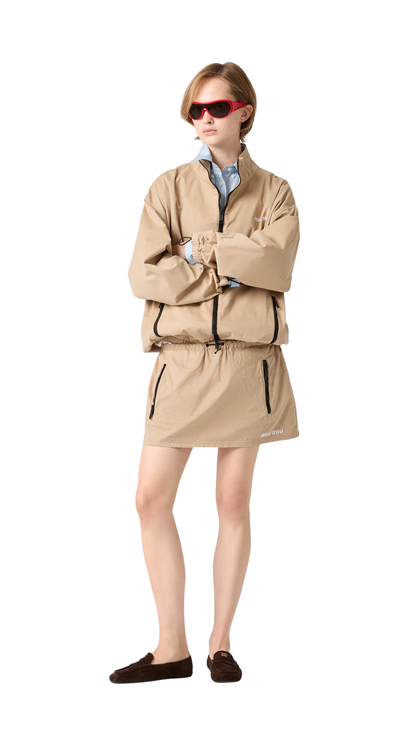 Washed Gabardine Miniskirt in Cord